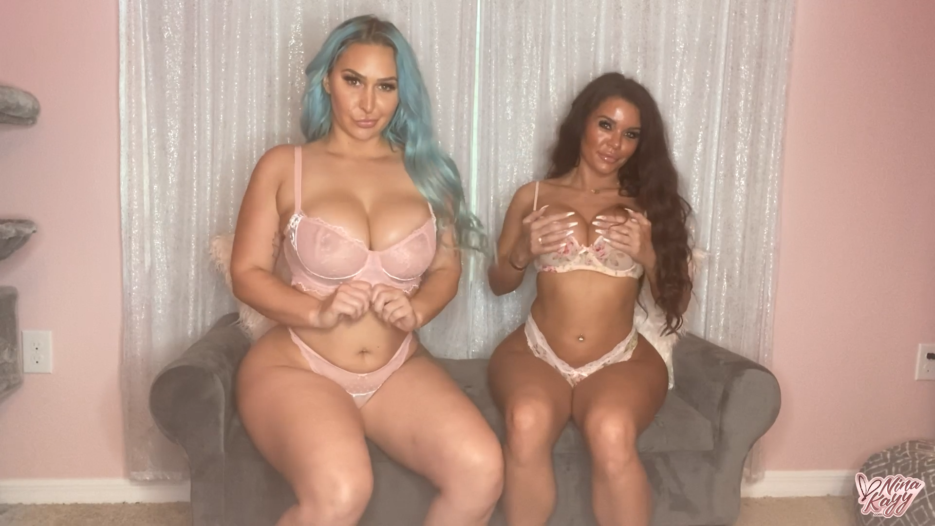 Nina Kayy Hourglass Barbie Showing Their Boobs